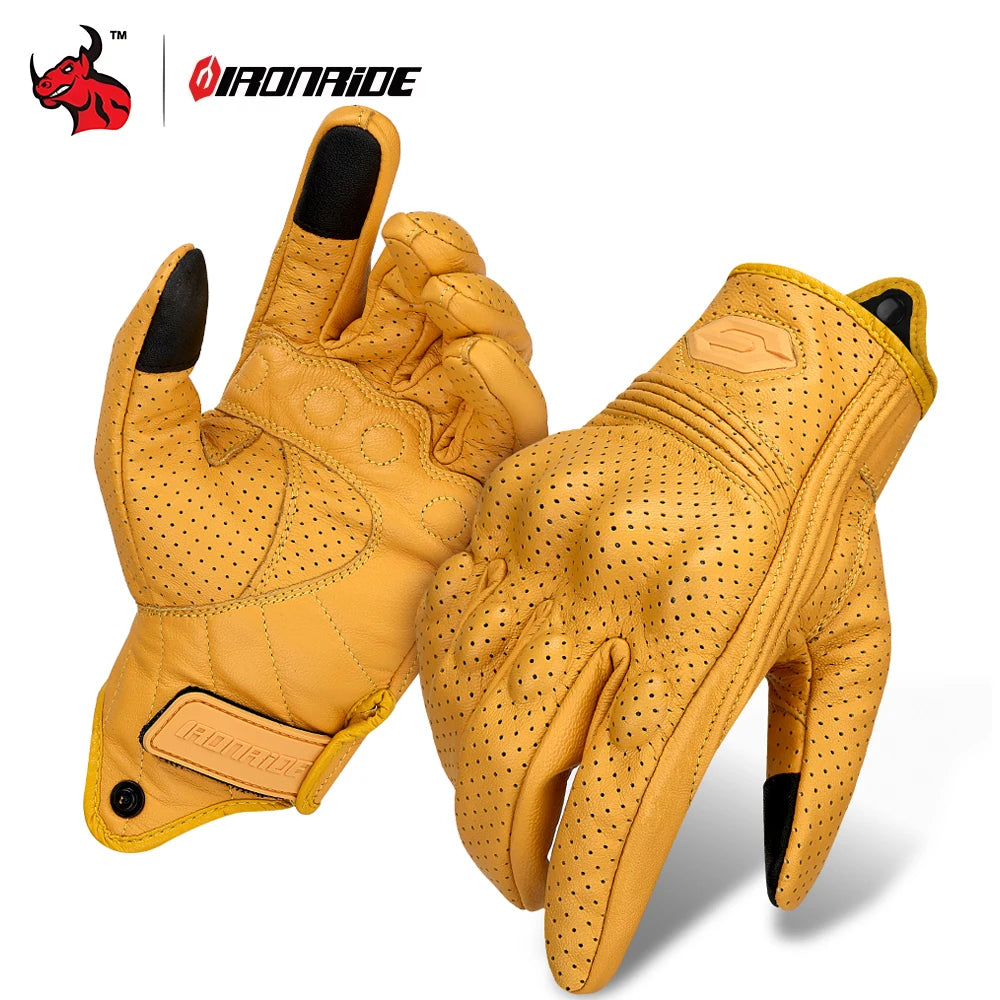 Motorcycle Gloves Summer Breathable Unisex Biker Gloves with Anti-Slip Ventilation Design Motorbike Ride Glove