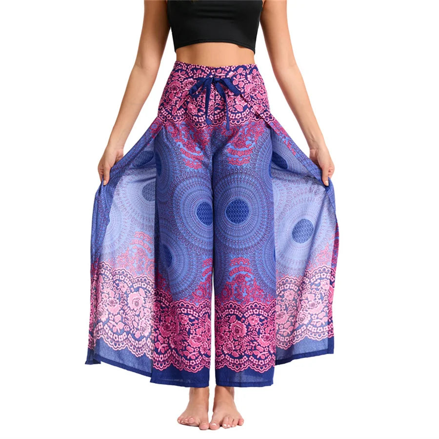 Boho Palazzo Pants Wide Leg Yoga