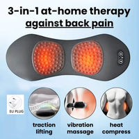 Heating Vibration Massage Pillow Electric Lumbar Support