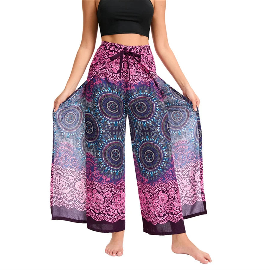 Boho Palazzo Pants Wide Leg Yoga