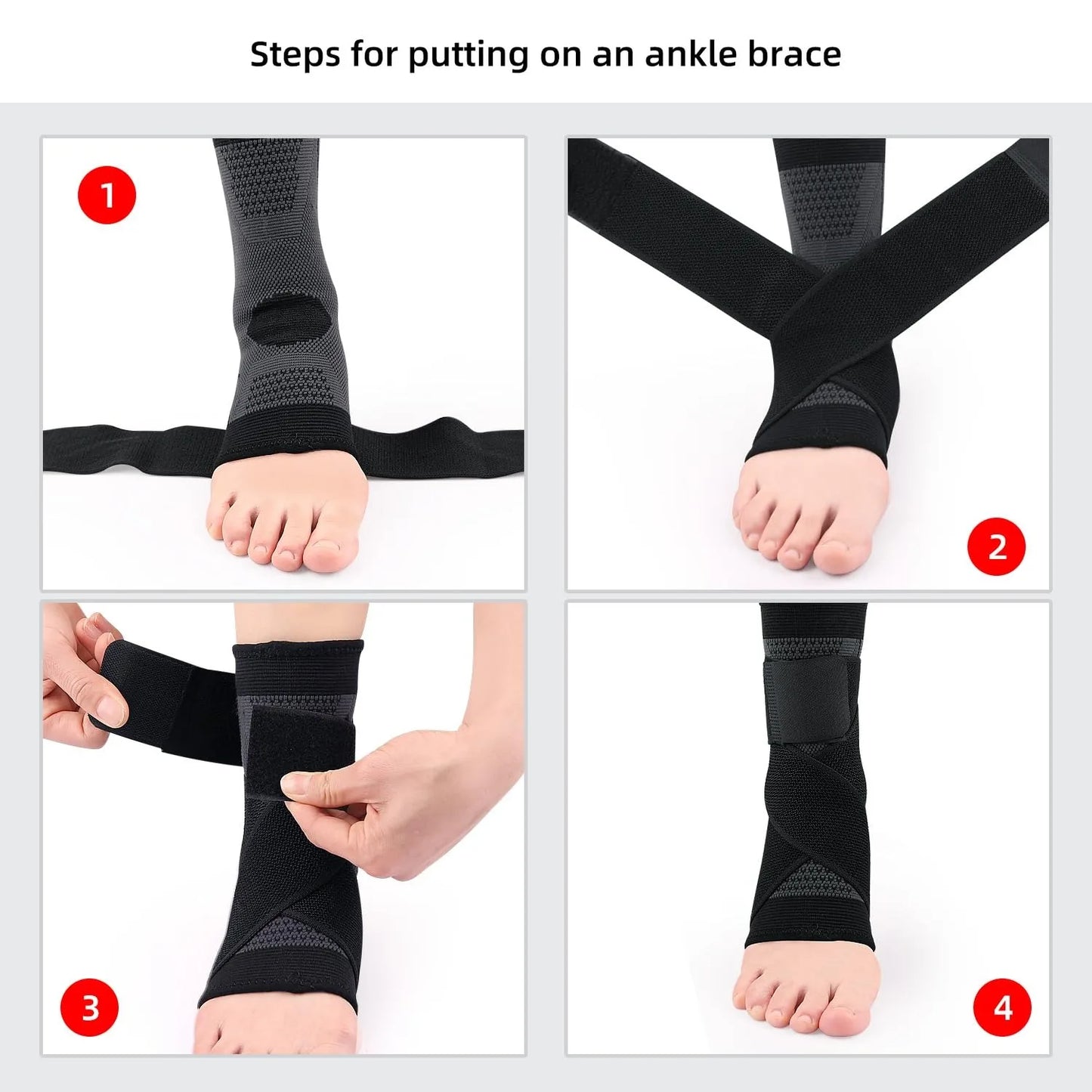 Adjustable Ankle Brace Compression Sleeve