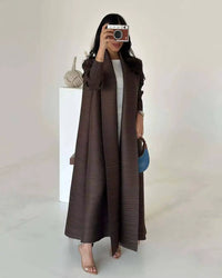 Abaya cardigan Long Robe Folded Windbreaker