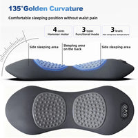 Heating Vibration Massage Pillow Electric Lumbar Support