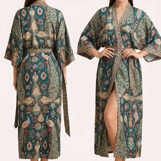 Flower Female Long Robe Nightgown