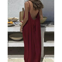 Strapless Backless Long Loose Home Dress