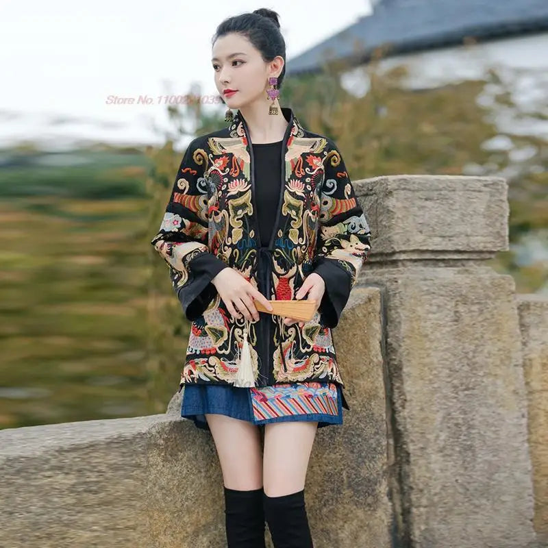  Vintage Coat Retro Improved Hanfu Embroidery