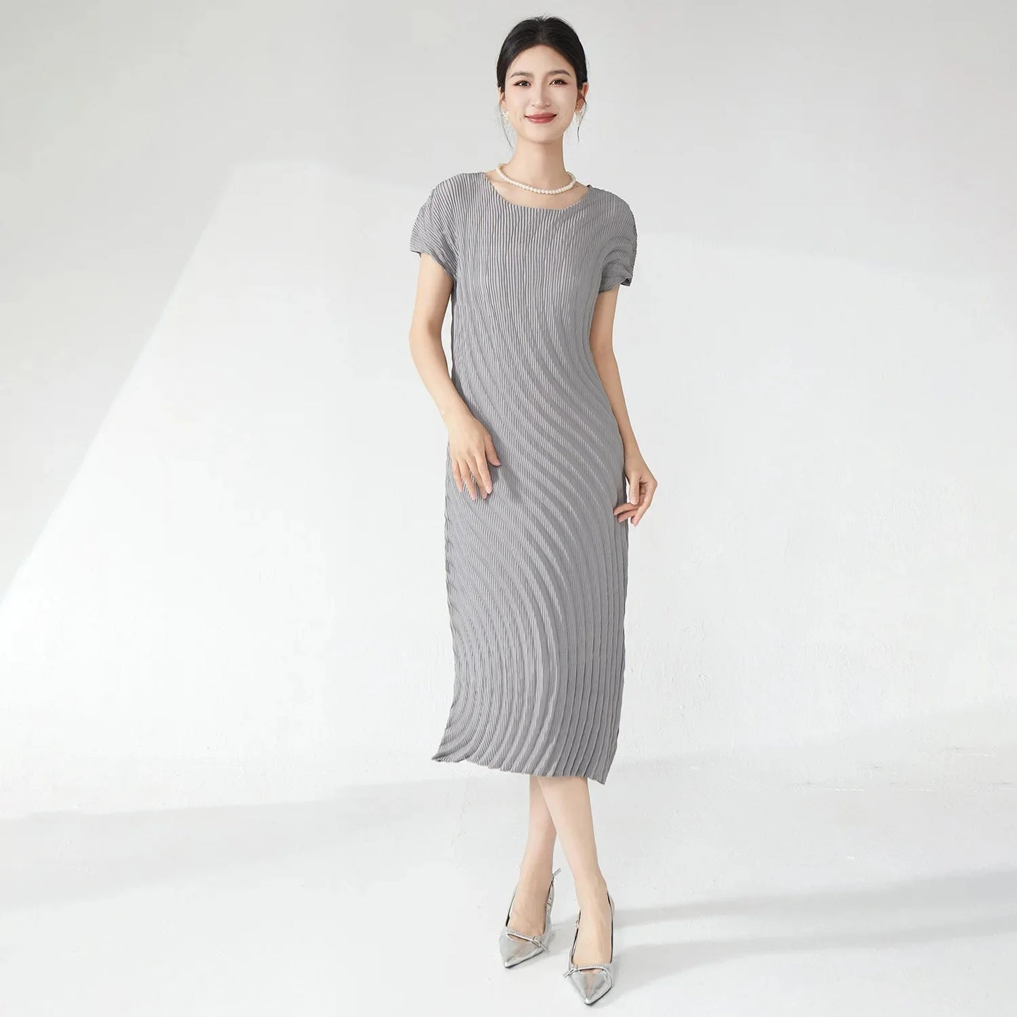  Midi Straight Tube Dress 