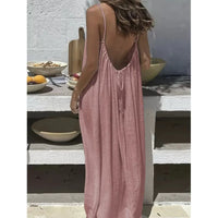 Strapless Backless Long Loose Home Dress