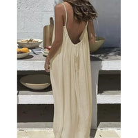 Strapless Backless Long Loose Home Dress