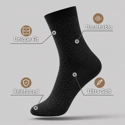 Pack of 5 pairs – AeroSensa™ socks Classic Breathable Compression Bamboo Sox