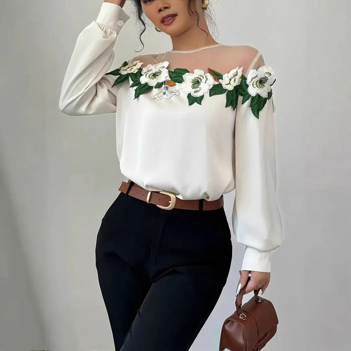 Embroidery Shirt Women'S Clothing